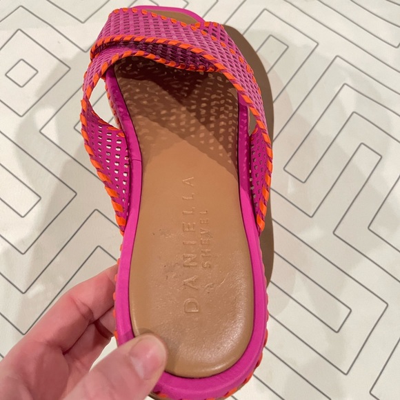 Daniella Shevel Whipstitch Pink Perforated Sandals - Picture 8 of 9